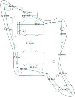 GUITAR PICKGUARD ANTI-SCRAPE PLATE 13-HOLE FOR FENDER JAZZMASTER STYLE GUITAR
