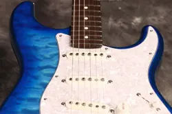 FENDER ISHIBASHI FSR MADE IN JAPAN HYBRID II STRATOCASTER TRANSPARENT BLUE BURST