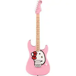 SQUIER BY FENDER LIMITED EDITION HELLO KITTY STRATOCASTER PINK W/BAG