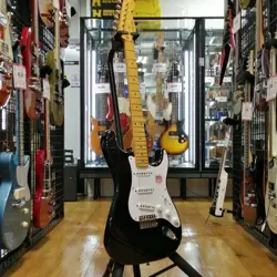 FENDER JAPAN ST57US STRATOCASTER BLACK CRAFTED IN JAPAN 2008 ELECTRIC GUITAR