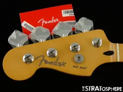 LEFTY FENDER PLAYER JAZZ BASS NECK & TUNERS BASS GUITAR PARTS, MODERN C MAPLE