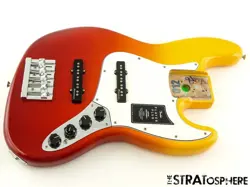 FENDER PLAYER PLUS ACTIVE JAZZ J BASS V 5 LOADED BODY, NOISELESS FIESTA RED.