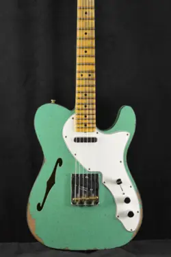 FENDER CUSTOM SHOP '60S CUSTOM TELECASTER THINLINE RELIC AGED SEAFOAM GREEN