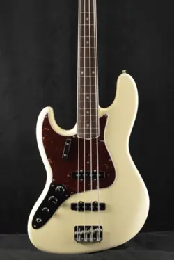FENDER AMERICAN VINTAGE II 1966 JAZZ BASS LEFT-HAND OLYMPIC WHITE ROSEWOOD