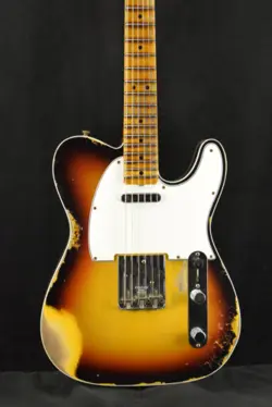 FENDER CUSTOM SHOP '65 TELE CUSTOM HEAVY RELIC - FADED 3 COLOR SUNBURST