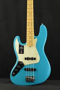 FENDER AMERICAN PROFESSIONAL II JAZZ BASS LEFT-HAND MIAMI BLUE MAPLE FINGERBOARD