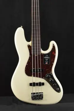 FENDER AMERICAN PROFESSIONAL II JAZZ BASS FRETLESS OLYMPIC WHITE ROSEWOOD