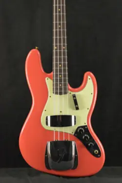 FENDER CUSTOM SHOP '63 JAZZ BASS JOURNEYMAN RELIC - AGED FIESTA RED