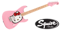 NEW SQUIER BY FENDER LIMITED EDITION HELLO KITTY STRATOCASTER PINK