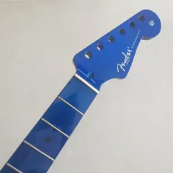 BLUE GLOSS STRAT ELECTRIC GUITAR NECK 22 FRET PART FOR DIY FENDER REPLACE