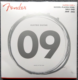 FENDER SUPER 250'S ELECTRIC GUITAR STRINGS LIGHT 009-042