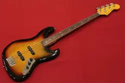USED 1997-2000 FENDER JAPAN JB62-77FL SUNBURST JACO-ISH FRETLESS JAZZ BASS W/GB