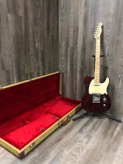 2004 FENDER TELECASTER ELECTRIC GUITAR MIDNIGHT WINE RH W HARD TWEED CASE MEXICO