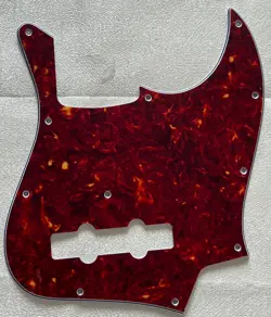 CUSTOM FOR FENDER GEDDY LEE JAZZ BASS STYLE GUITAR PICKGUARD 4-PLY RED TORTOISE