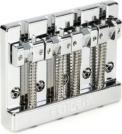 FENDER HIMASS 4-STRING BASS BRIDGE ASSEMBLY WITH ZINC SADDLES - CHROME