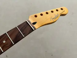 22 FRET TELE GUITAR NECK YELLOW MATTE MAPLE ROSEWOOD FOR DIY FENDER NECK REPLACE