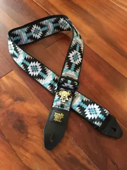ERNIE BALL JACQUARD GUITAR STRAP SOUTHWESTERN TURQUOISE FOR FENDER STRAT