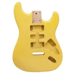 DIY ELECTRIC GUITAR BODY FOR FENDER ST STRAT GUITAR ACCESSORY POPLAR HSH YELLOW