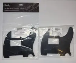 2 MUSICLILY HUMBUCKER PICKGUARD FOR FENDER STANDARD TELE TELECASTER - BLACK