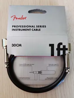 FENDER PROFESSIONAL SERIES INSTRUMENT CABLE 1FT 30CM BLACK 099-0820-057