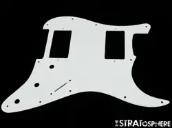* NEW WHITE HH STRATOCASTER PICKGUARD FOR FENDER STRAT 1 PLY STANDARD