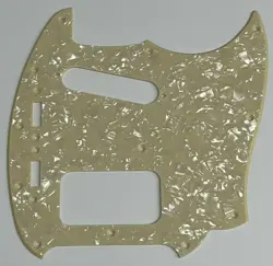 FOR FIT FENDER KURT COBAIN MUSTANG STYLE GUITAR PICKGUARD 1 PLY CREAM PEARL