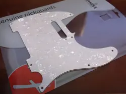 NEW - GENUINE FENDER TELE PICKGUARD, 4-PLY WHITE PEARL, 099-2150-000