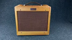 1957 FENDER CHAMP AMP TUBE TWEED MODEL 5F1 WITH ORIGINAL COVER VINTAGE ORIGINAL