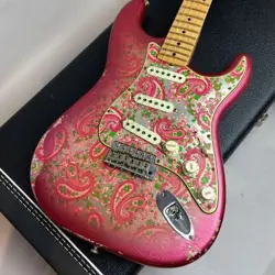 FENDER CUSTOM SHOP LIMITED EDITION 1968 PAISLEY STRATOCASTER AGED PINK PAISLEY 2