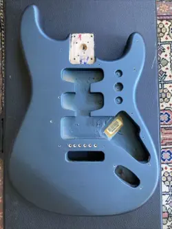 FENDER STANDARD STRATOCASTER BODY STRAT MEXICO. SATIN GUN METAL BLUE FINISH 2004