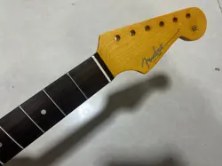 VINTAGE 21 FRET YELLOW MATTE MAPLE ELECTRIC GUITAR NECK FOR FENDER STRAT STYLE
