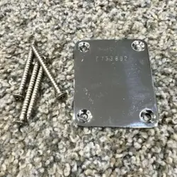 1987 FENDER SQUIER BULLET 1 BASS GUITAR NECK PLATE WITH SCREWS