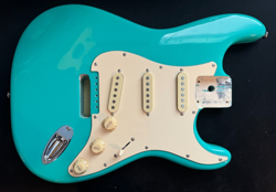 NEW ALDER LOADED TURQUOISE ELECTRIC GUITAR BODY FITS FENDER CUSTOM SHOP STRAT