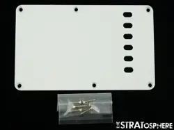 FENDER VINTERA II 50S RI STRATOCASTER STRAT TREMOLO COVER, WHITE 1 PLY PLATE.