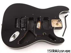 FENDER TOM MORELLO STRATOCASTER STRAT BODY & HARDWARE FLOYD ROSE BOUND BLACK