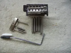 GENUINE FENDER STRATOCASTER 2 POINT TREMOLO BRIDGE, CLAW, 5 SPRINGS, WHAMMY BAR