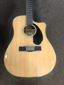 FENDER CD-60SCE 12 STRING ACOUSTIC ELECTRIC GUITAR - NATURAL -   USED