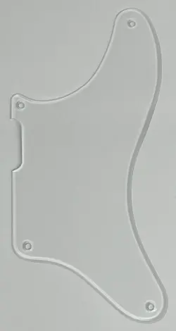 GUITAR PICKGUARD FOR FENDER TELE LA CABRONITA MEXICAN.1-PLY CLEAR TRANSPARENT