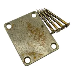 GENUINE FENDER BASS GUITAR NECK PLATE SCREWS ROAD WORN RELIC AGED PARTS JAZZ P