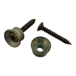 GENUINE FENDER STRAP BUTTONS ROAD WORN RELIC AGED TELE STRAT GUITAR PARTS OLD