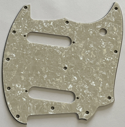 FOR FENDER OFFSET SERIES MUSTANG STYLE GUITAR PICKGUARD,4 PLY IVORY WHITE PEARL