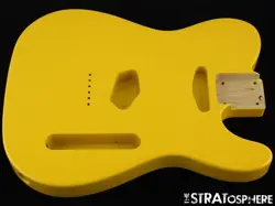 NEW REPLACEMENT BODY FOR FENDER TELECASTER TELE, ALDER, GRAFFITI YELLOW