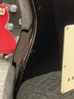 FENDER ERIC CLAPTON STRATOCASTER USED ALDER BODY BLACK W/HARD CASE