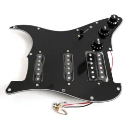 PREWIRED LOADED PICKGUARD SSH ALNICO 5 HUMBUCKER PICKUPS FOR FENDER STRAT GUITAR