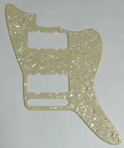 GUITAR PICKGUARD FOR US FENDER AMERICAN SPECIAL JAZZMASTER,1 PLY CREAM PEARL