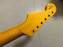 YELLOW MATTE MAPLE VINTAGE 21 FRET STRAT ELECTRIC GUITAR NECK FENDER STYLE PARTS