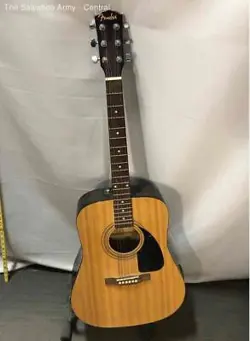 FENDER FA-100 BROWN 6 STRING MUSICAL INSTRUMENT ACOUSTIC GUITAR WITH BAG