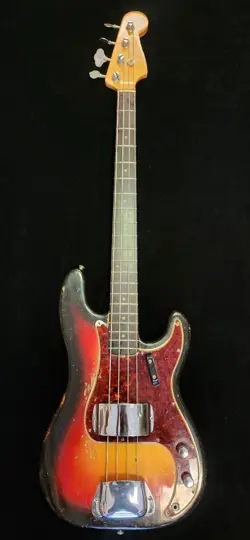 1964 FENDER PRECISION BASS - 3 TONE SUNBURST - ALL ORIGINAL W/ ORIGINAL CASE