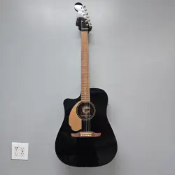 FENDER REDONDO PLAYER LEFT HANDED BLACK FINISH ACOUSTIC GUITAR MOVING SALE