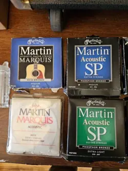 ASSORTED MARTIN FENDER GUITAR STRINGS LOT